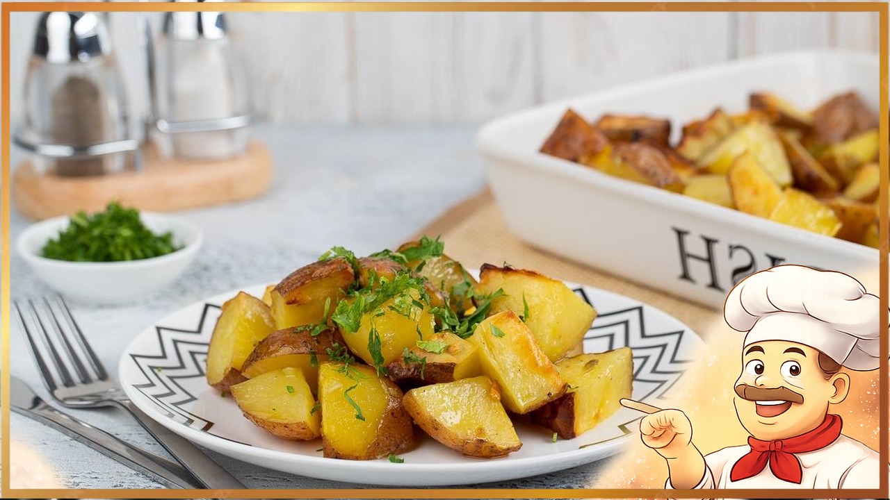 Запеченный картофель с чесноком