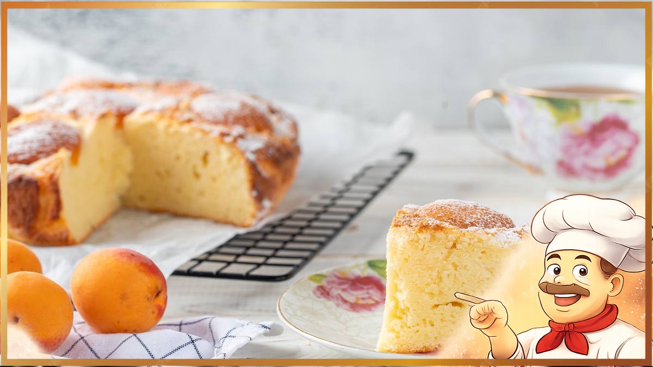 Творожный пирог с абрикосами