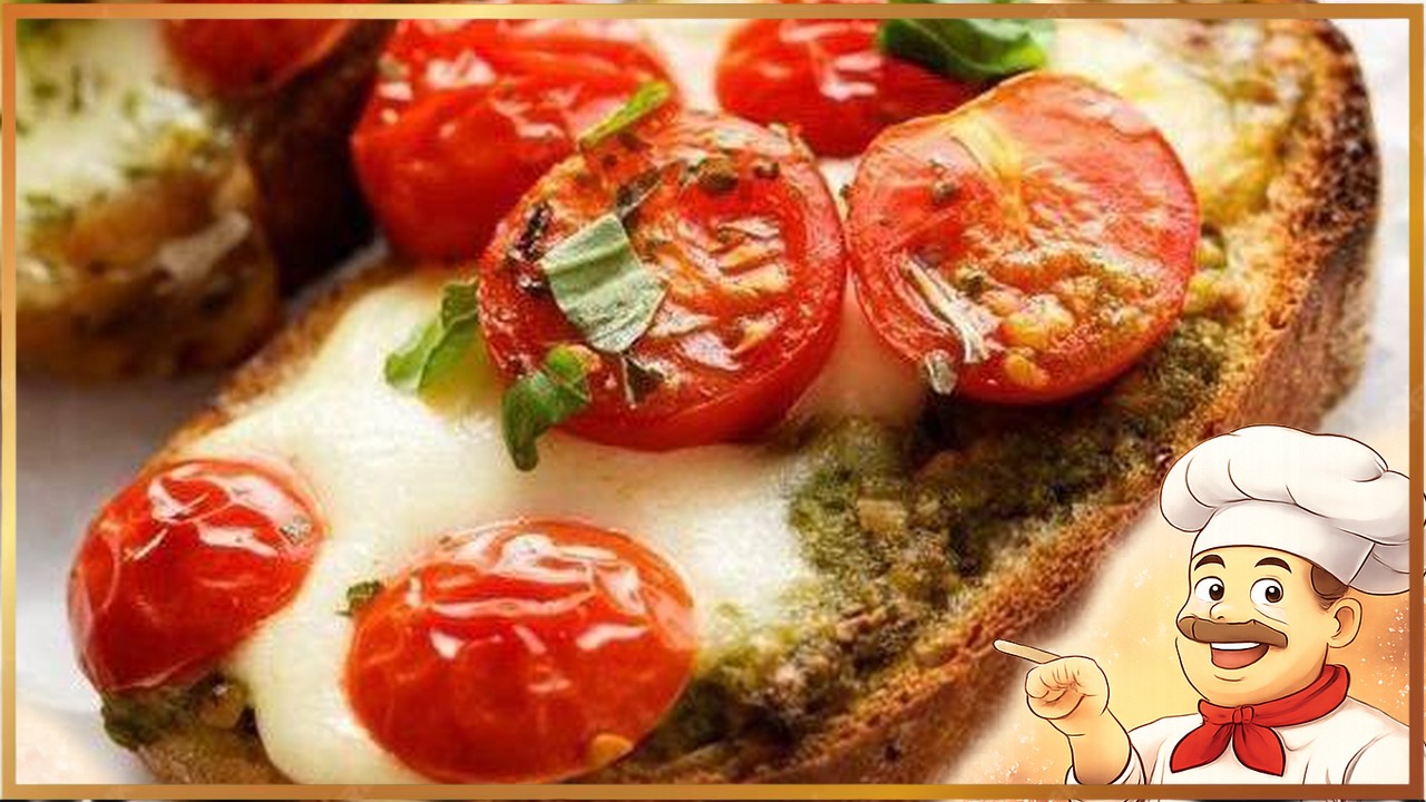 Брускетта с томатами и сыром