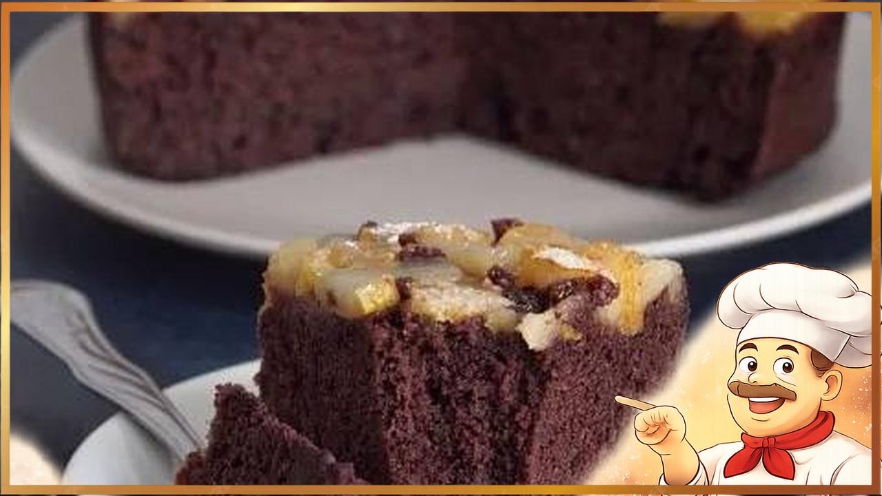 Шоколадный манник с грушей