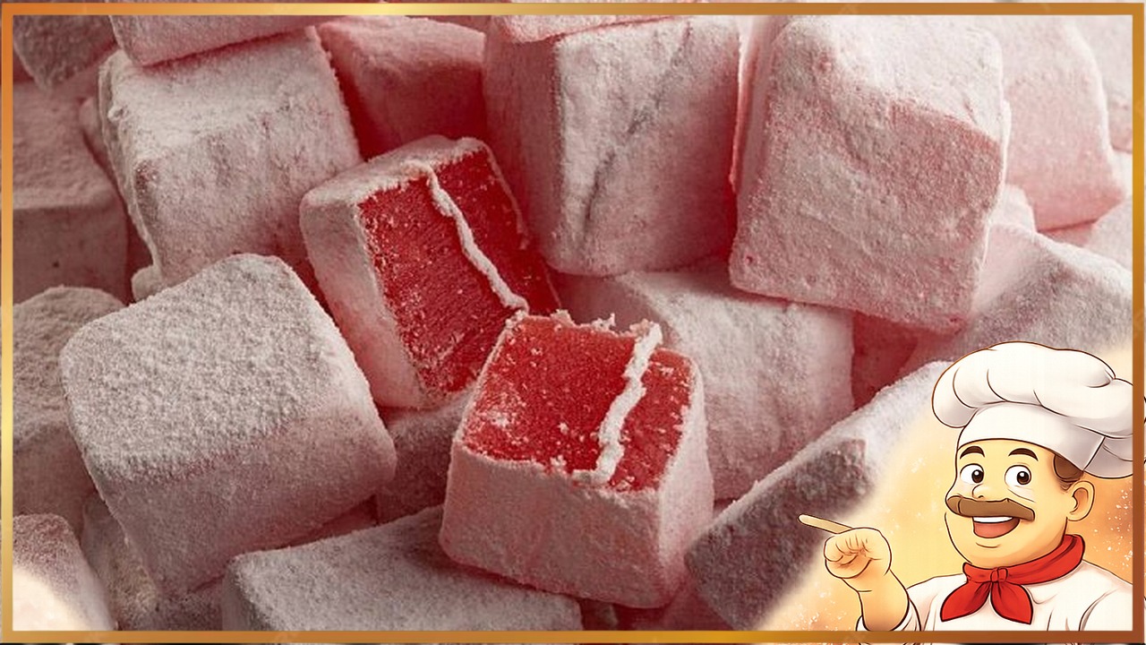 Клубничный рахат-лукум