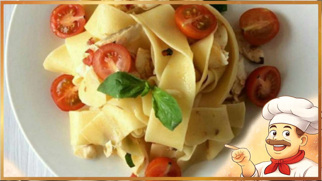 Паста с дорадой и черри