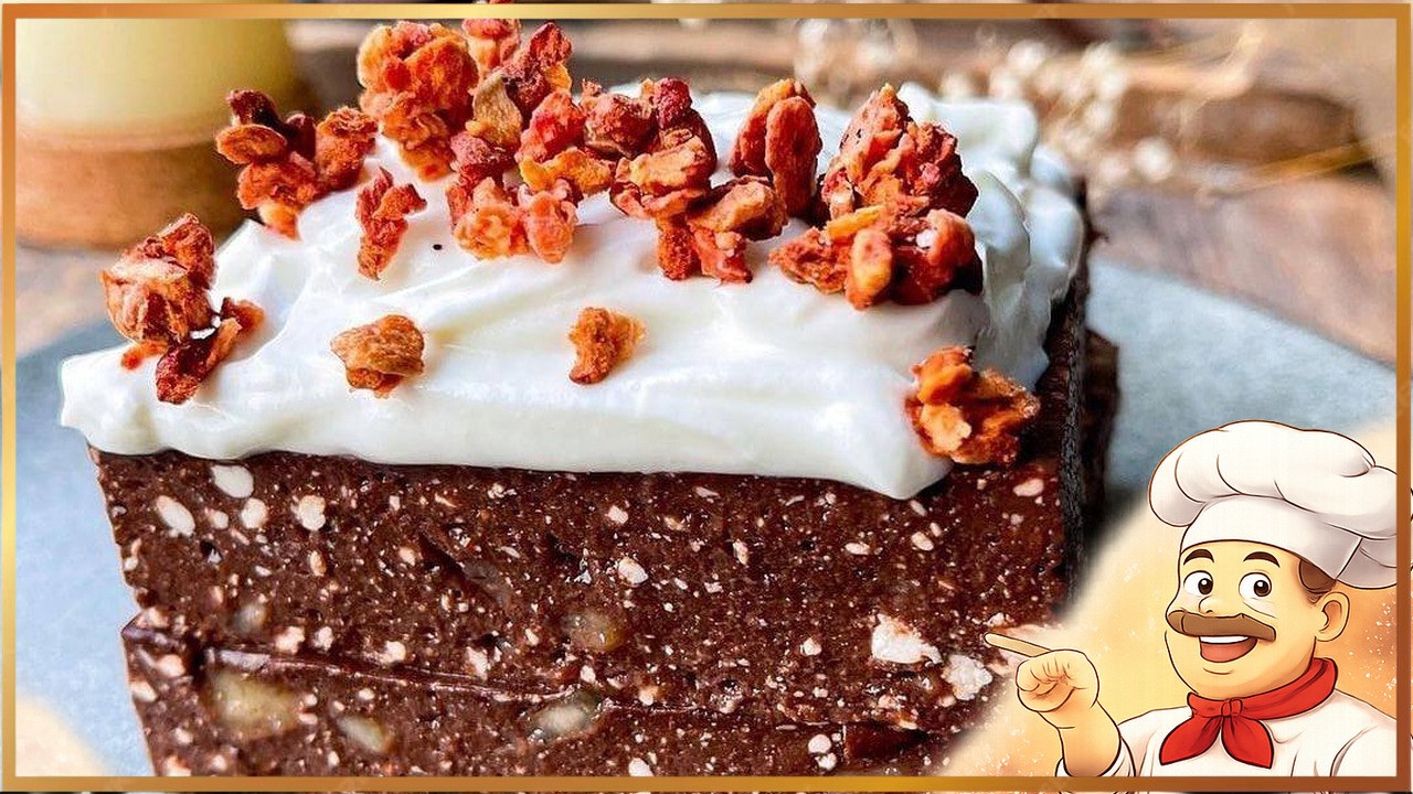 Шоколадно-банановое пирожное