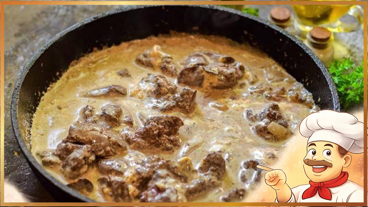 Печень в сырном соусе