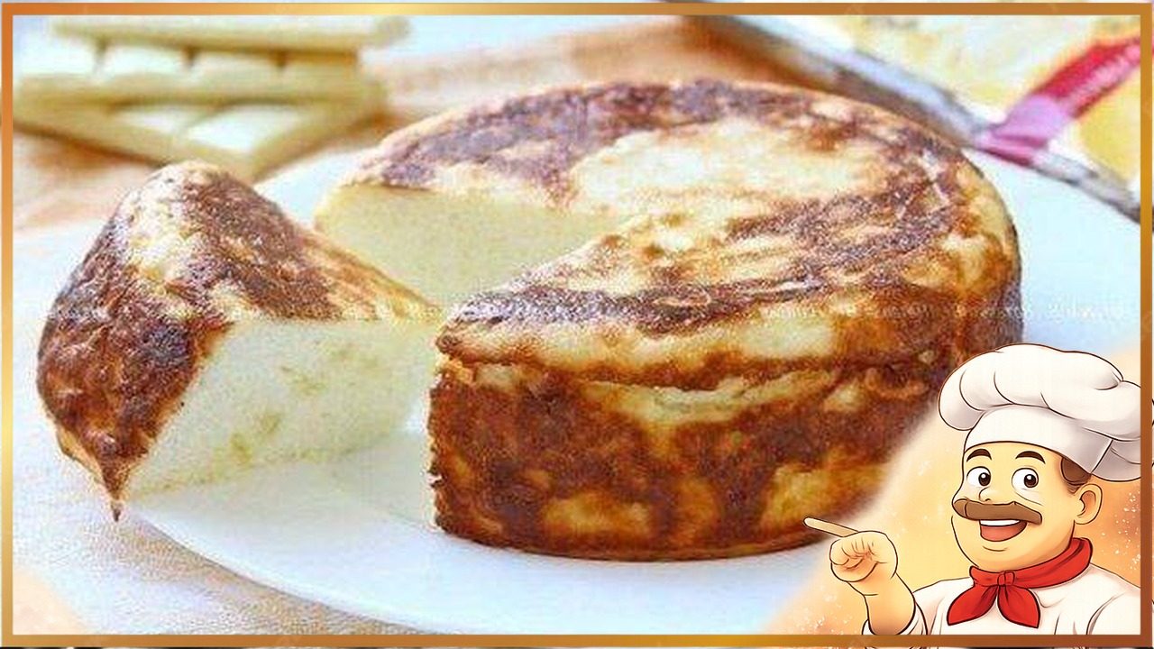 Творожная запеканка с белым шоколадом