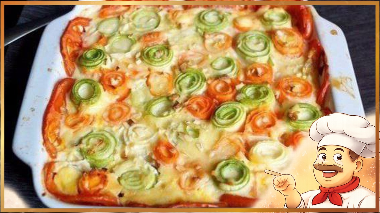 Красивая овощная запеканка