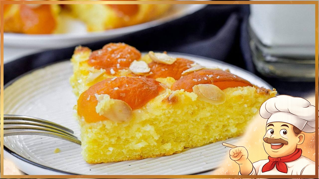 Творожный пирог с абрикосами