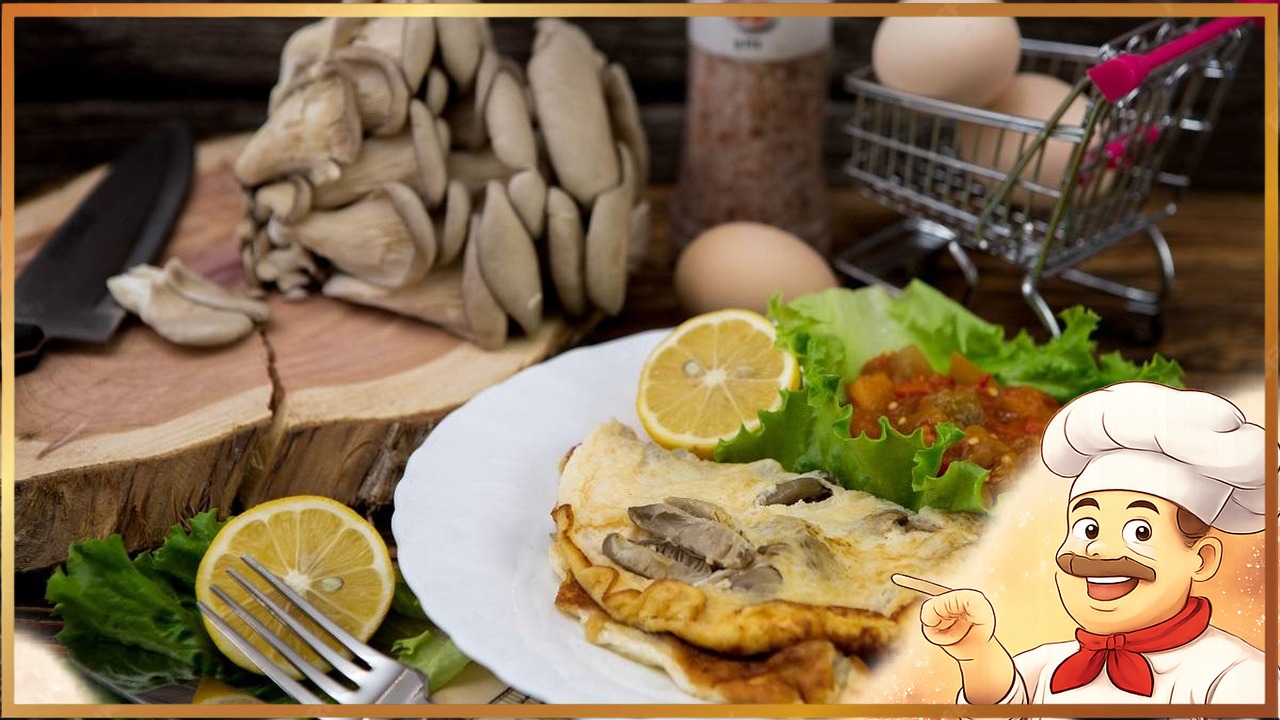 Нежный омлет с грибами