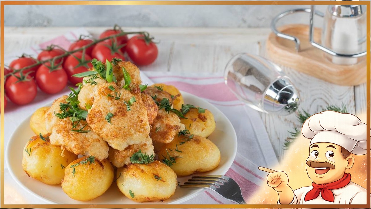 Молодой картофель с цветной капустой