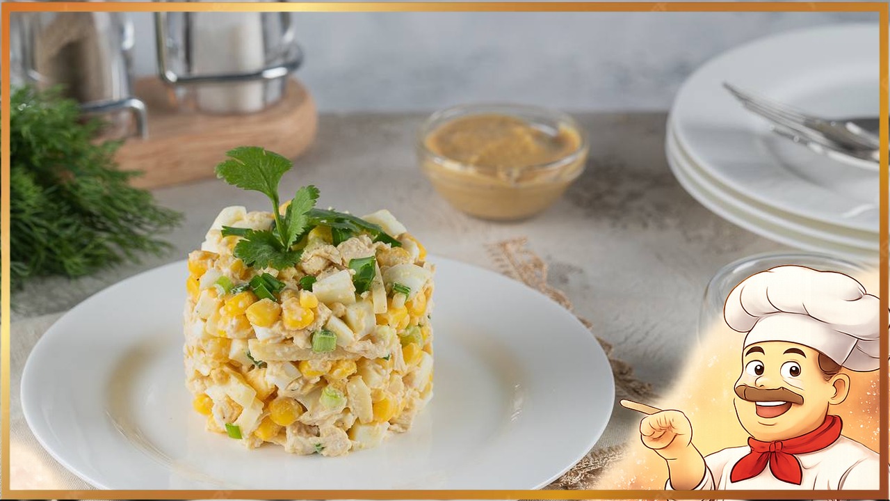 Салат с кукурузой и сыром