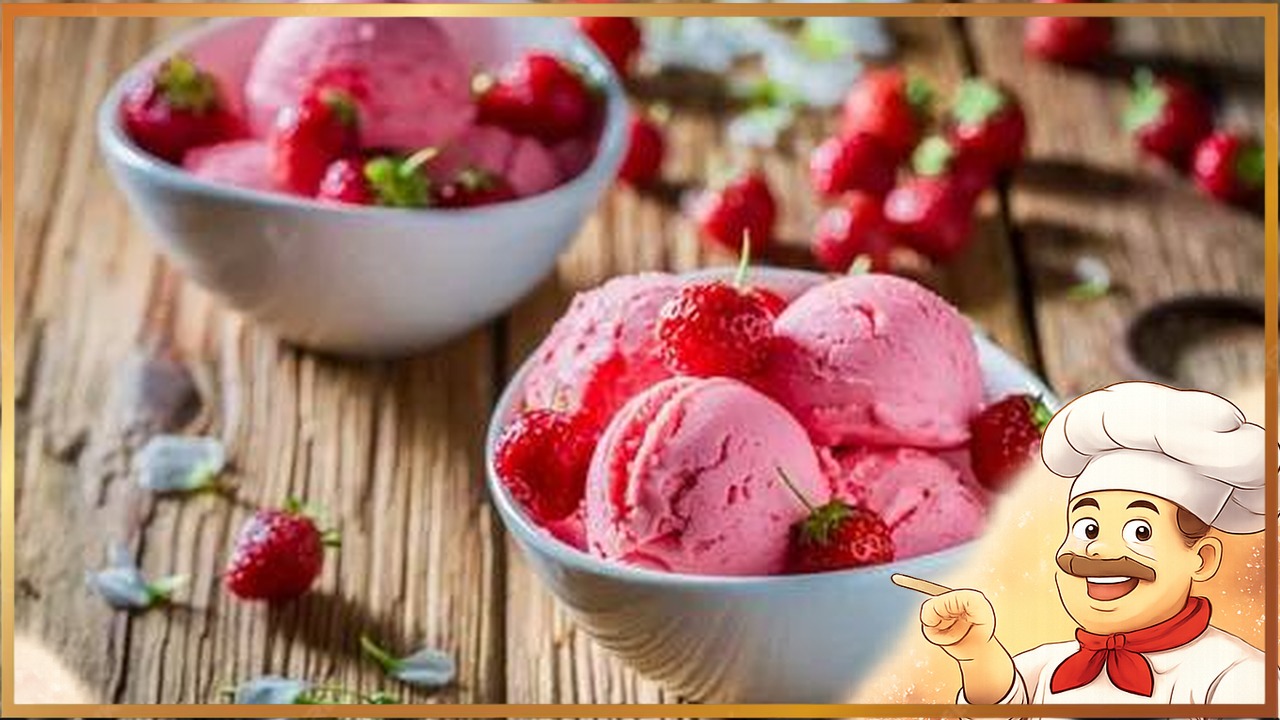 Клубничное мороженое