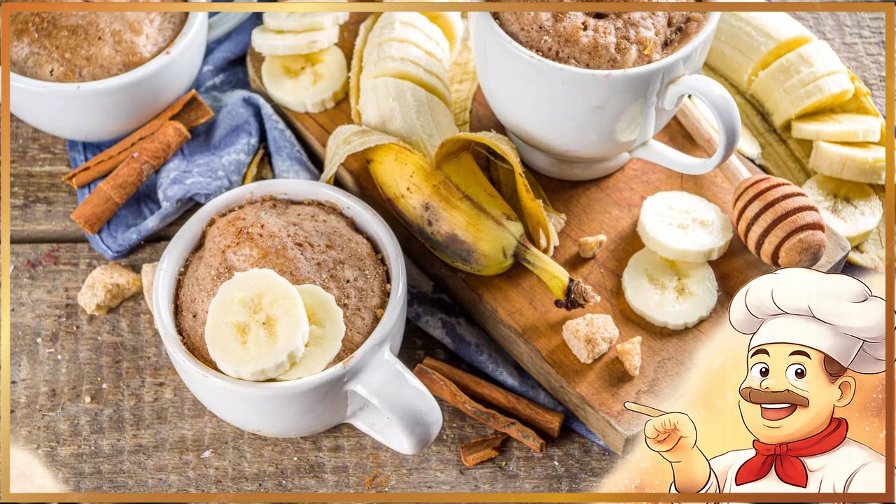 Банановый кекс в микроволновке