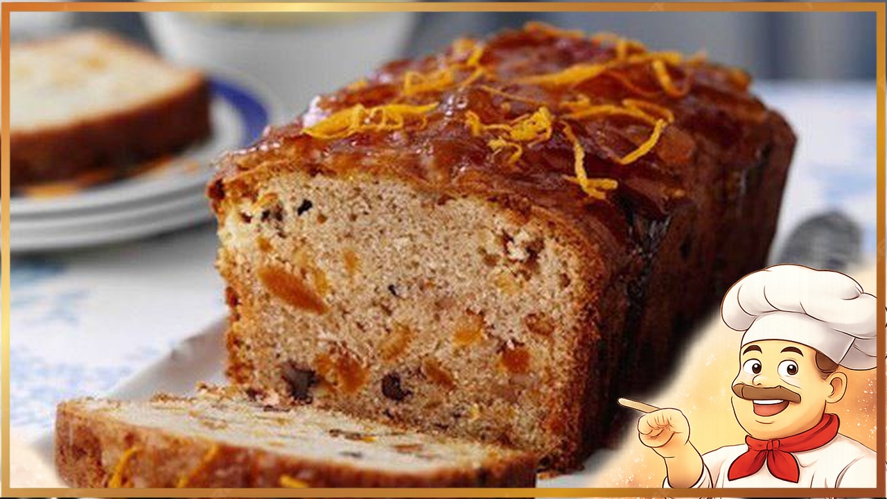 Апельсиновый кекс с курагой