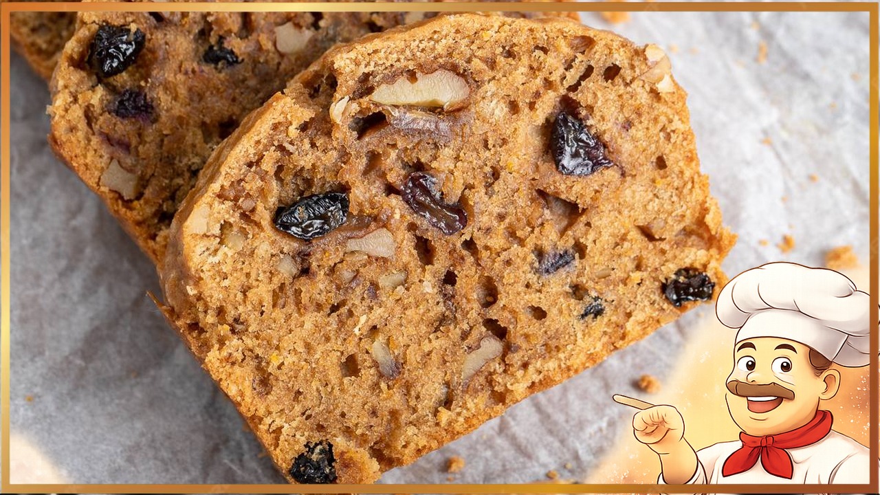 Апельсиновый кекс с изюмом и орехами