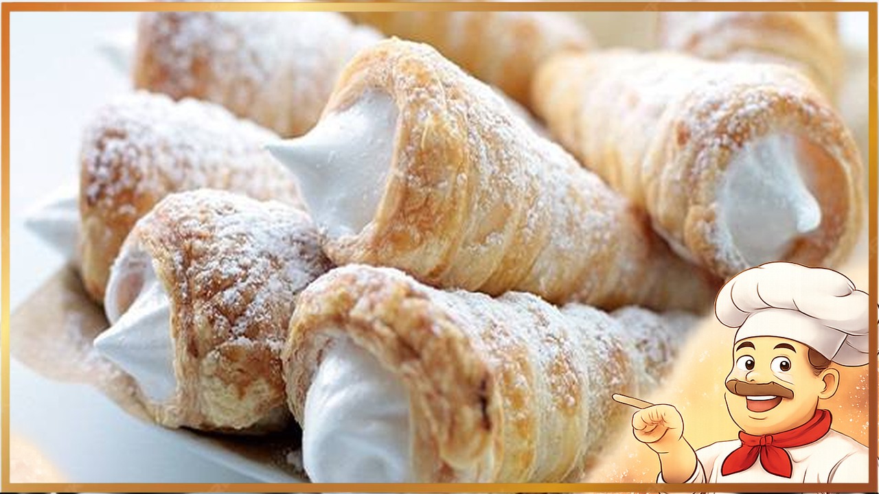 Трубочки с белковым кремом