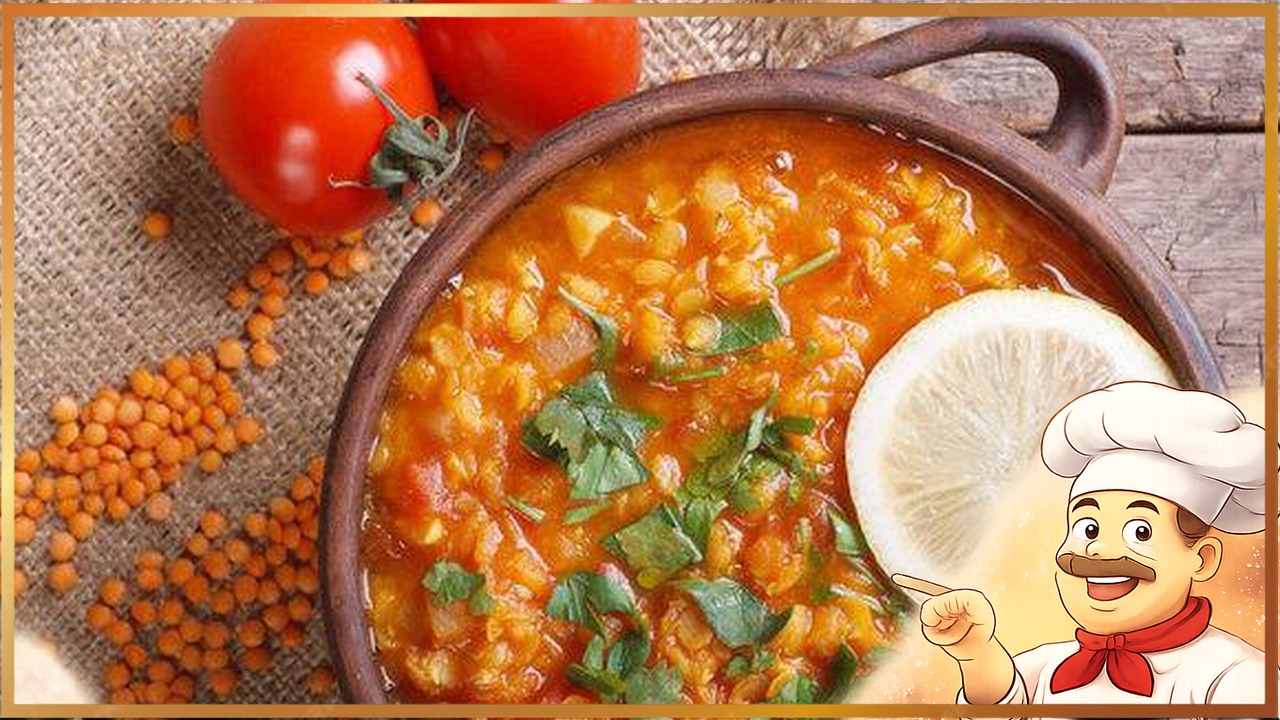 Томатный суп с чечевицей
