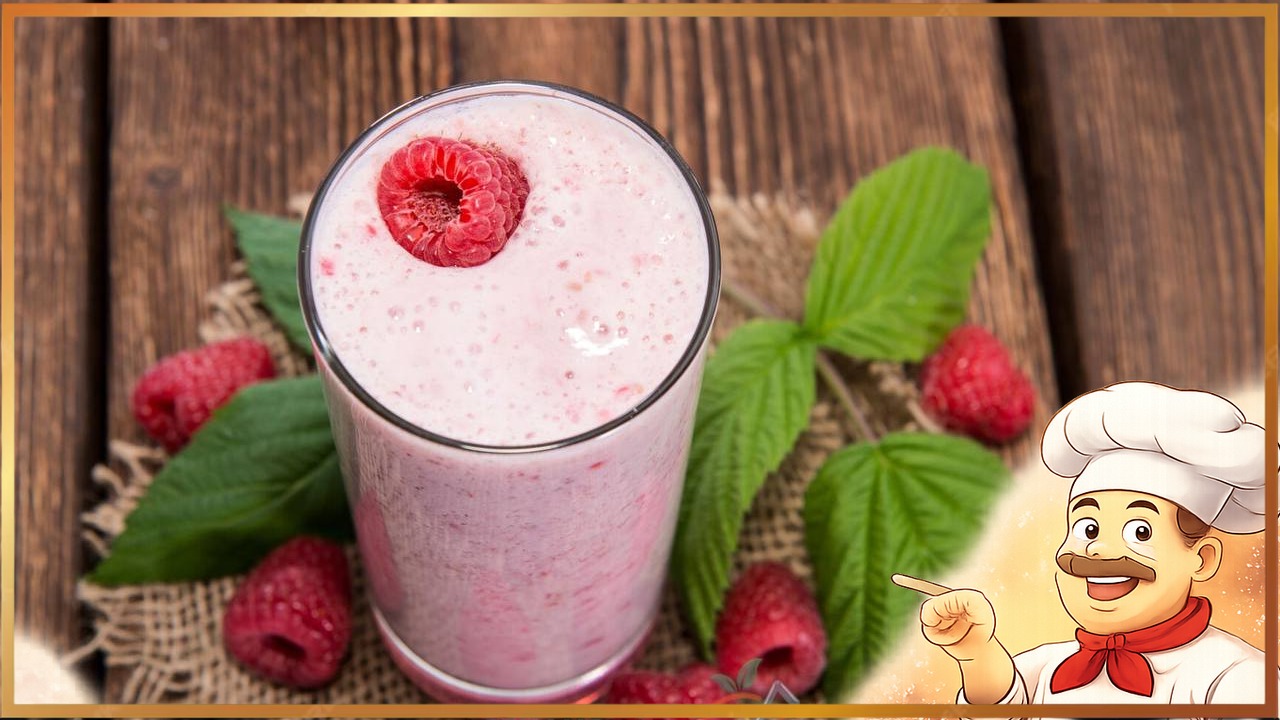 Молочный коктейль с малиной