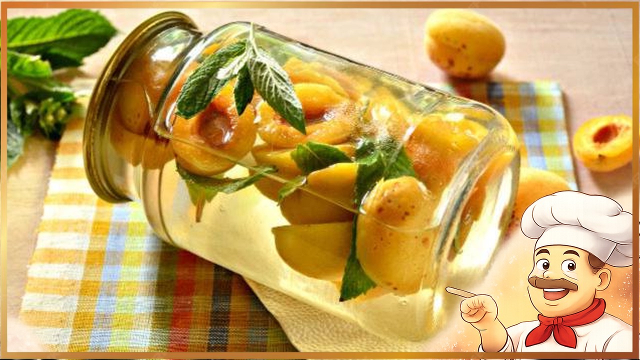 Компот а-ля мохито из абрикосов