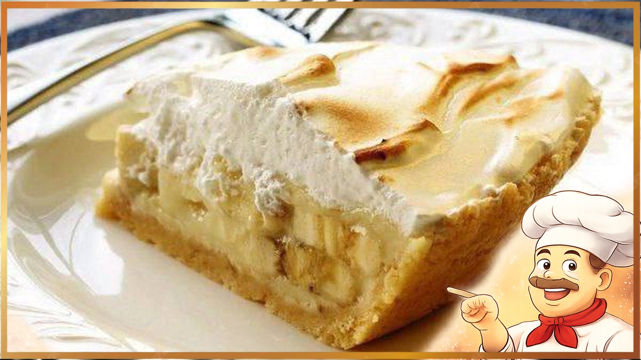 Банановый пирог на песочном тесте