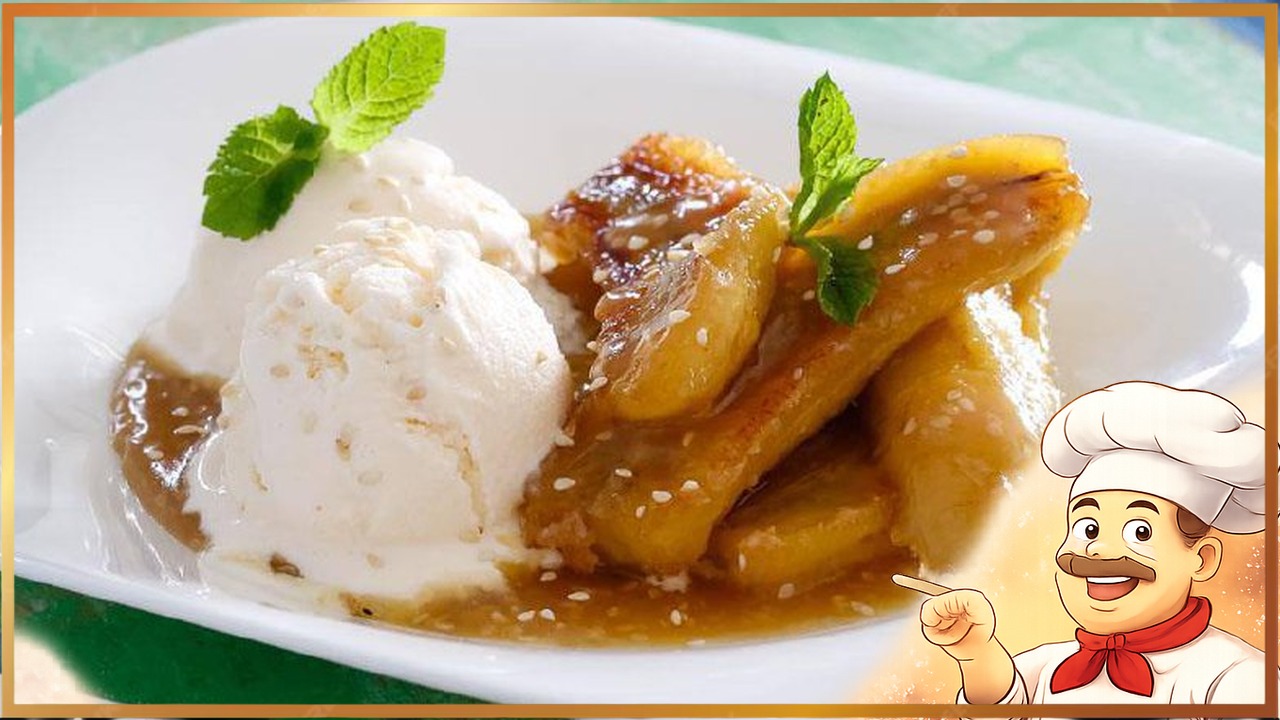 Жареные бананы в карамельном соусе