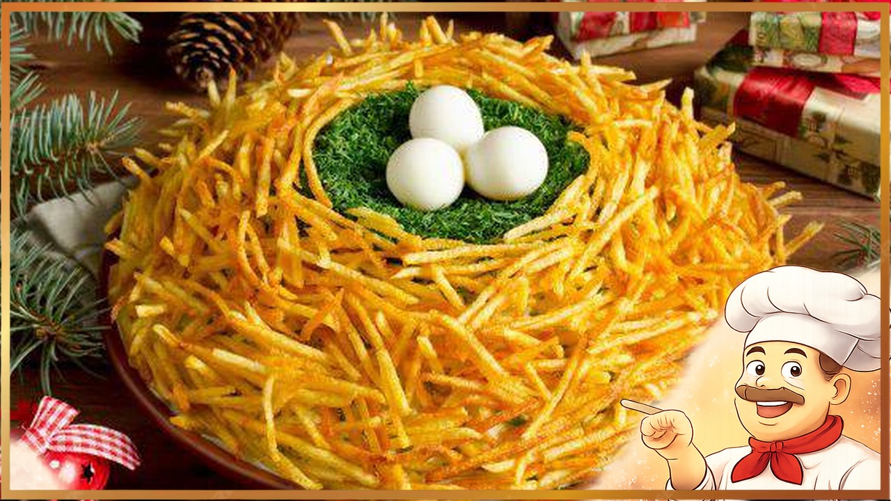 Салат "Гнездо глухаря"