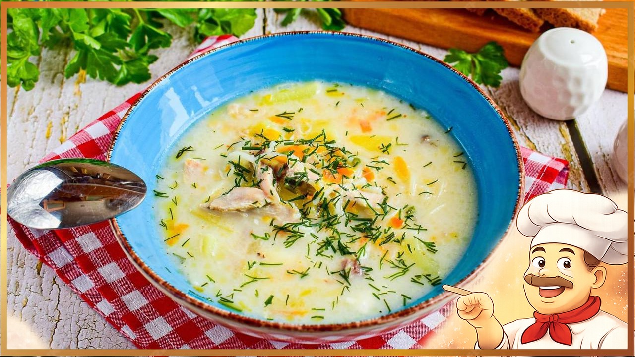 Куриный суп с сыром