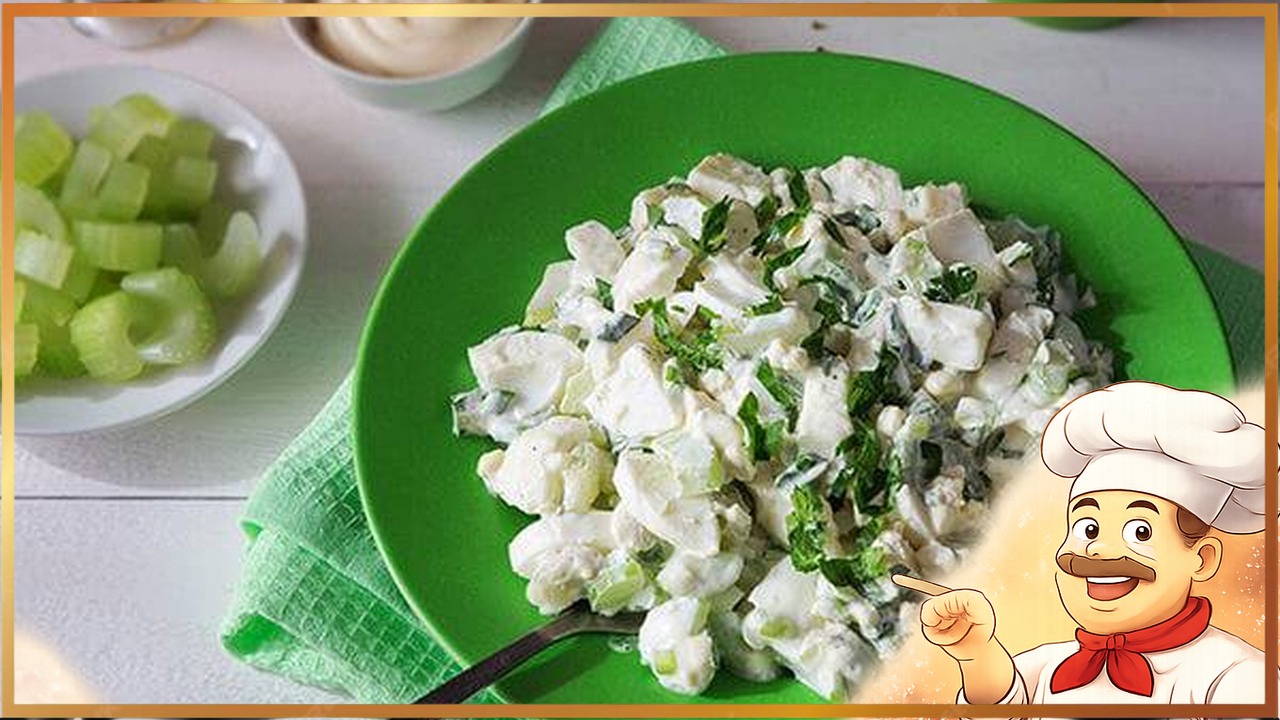 Салат с яйцами и сельдереем