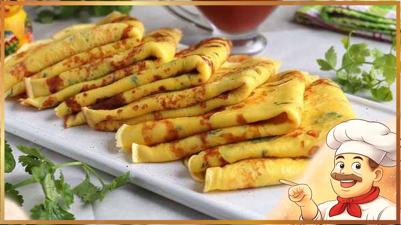 Сырные блины с зеленью