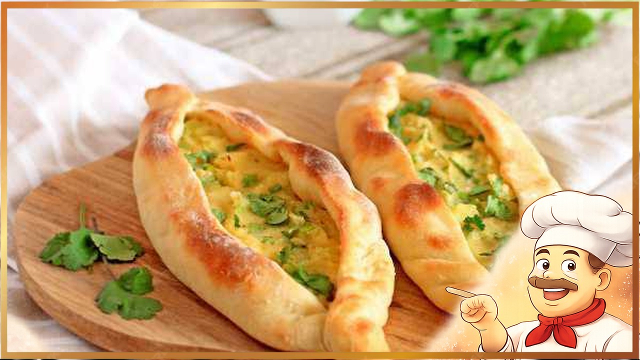 Пиде с картофелем и зеленью