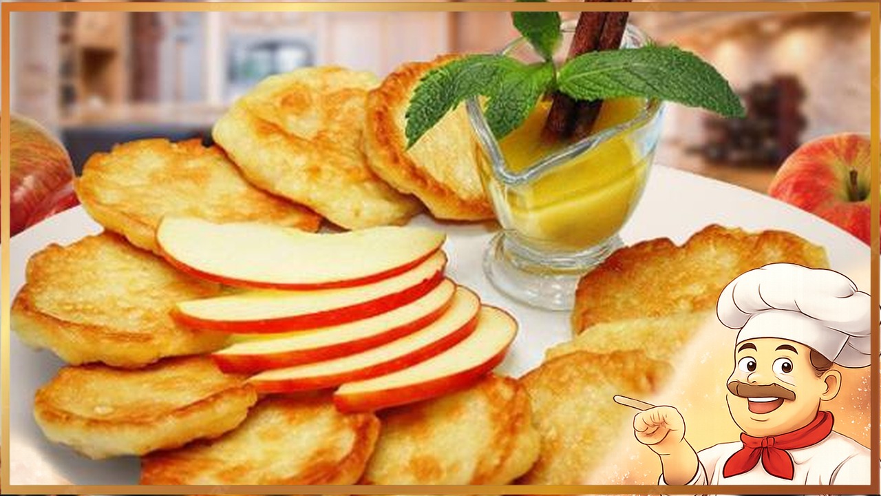 Яблочные оладьи