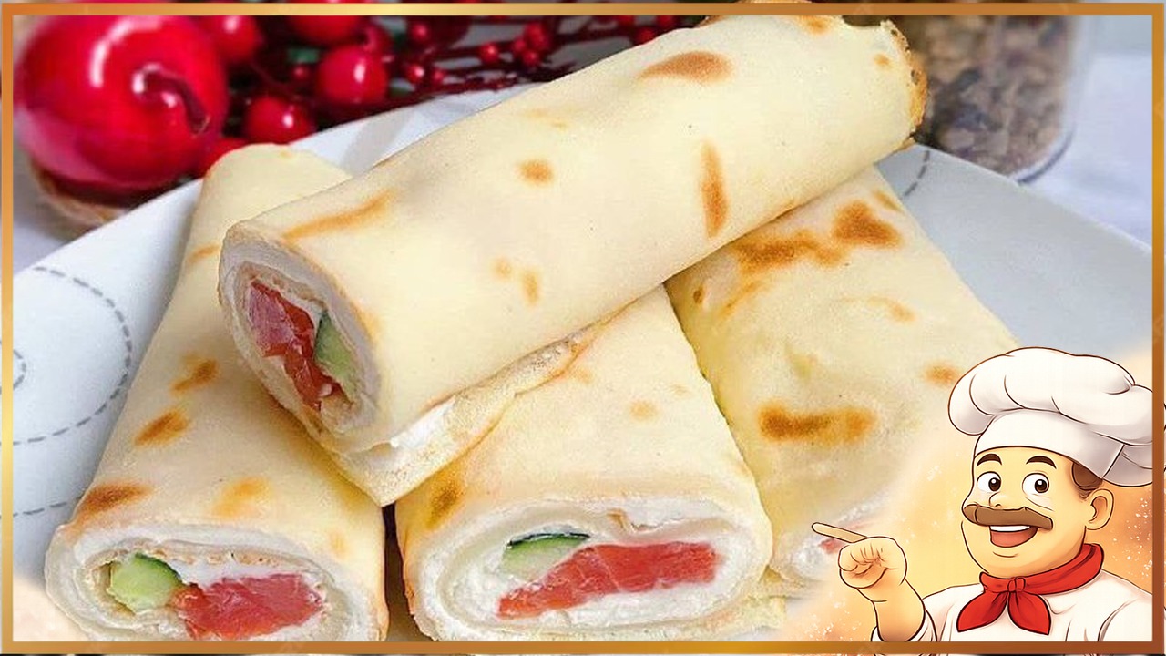 Рисовые блинчики рыбой