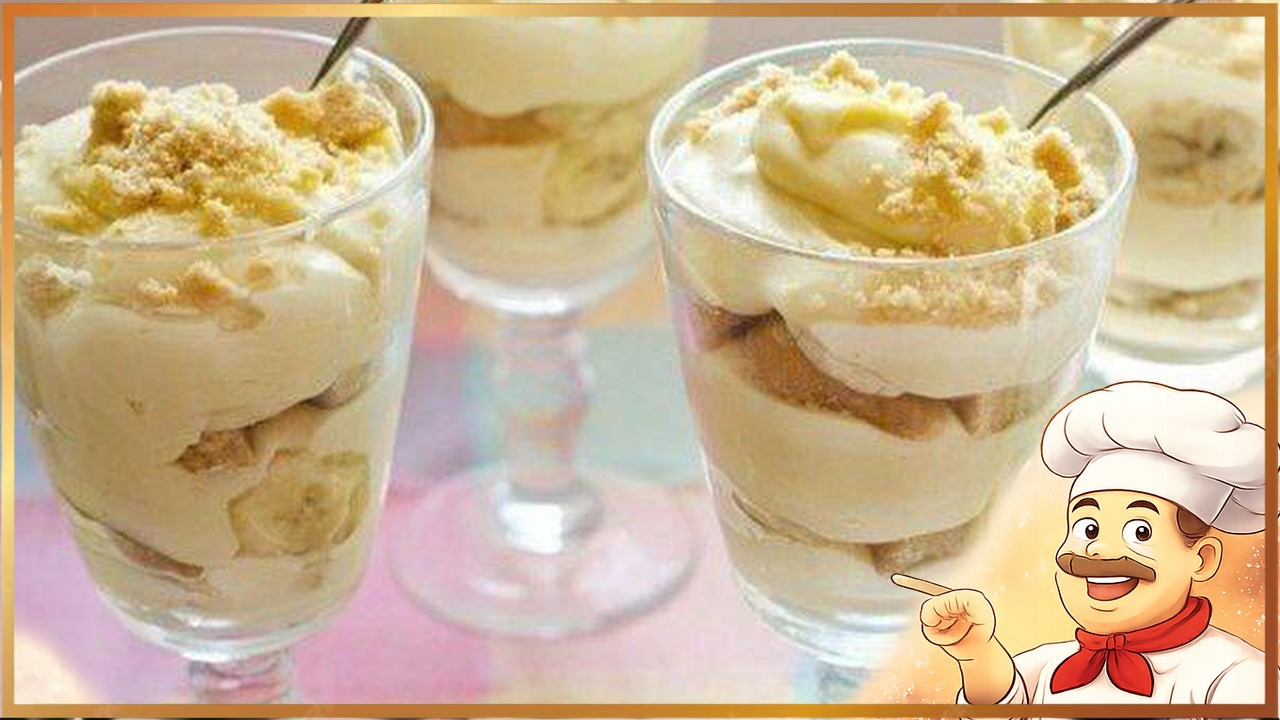 Творожно-банановый десерт