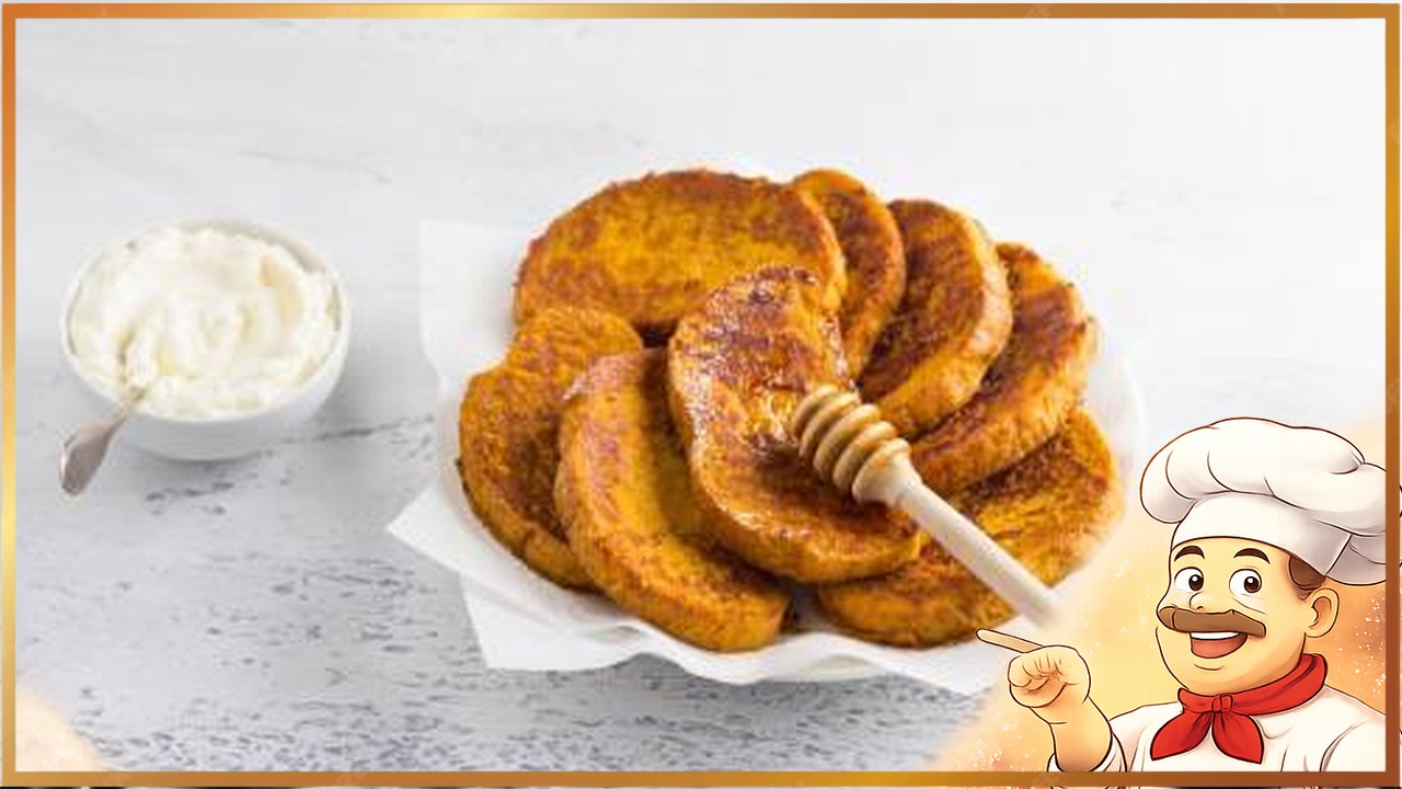 Сладкие гренки с тыквой