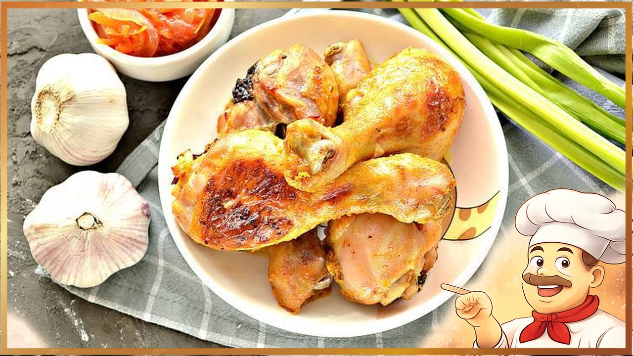 Запечённые куриные ножки в кефире