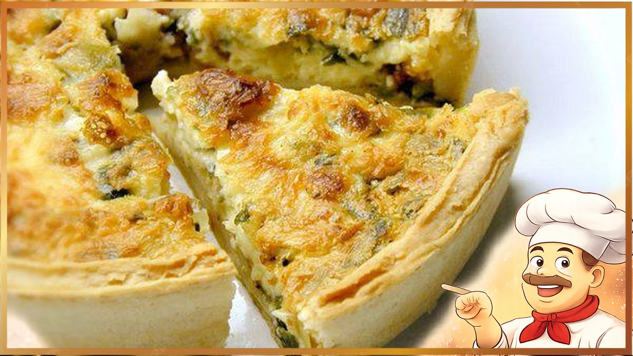 Заливной пирог с грибами