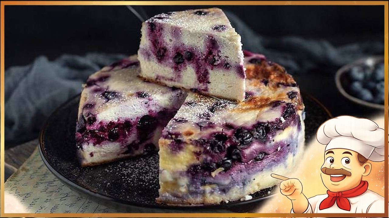 Черничный творожник