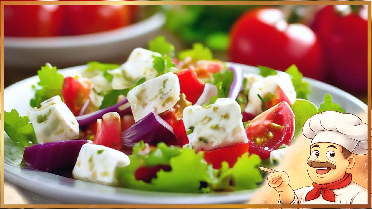 Салат с сыром фета