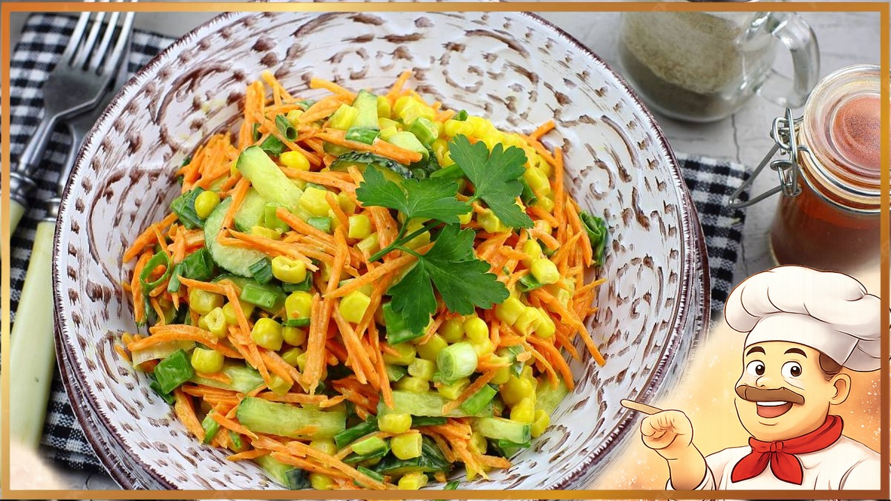Овощной салат с кукурузой
