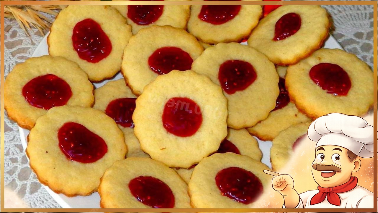 Лимонное печенье с джемом