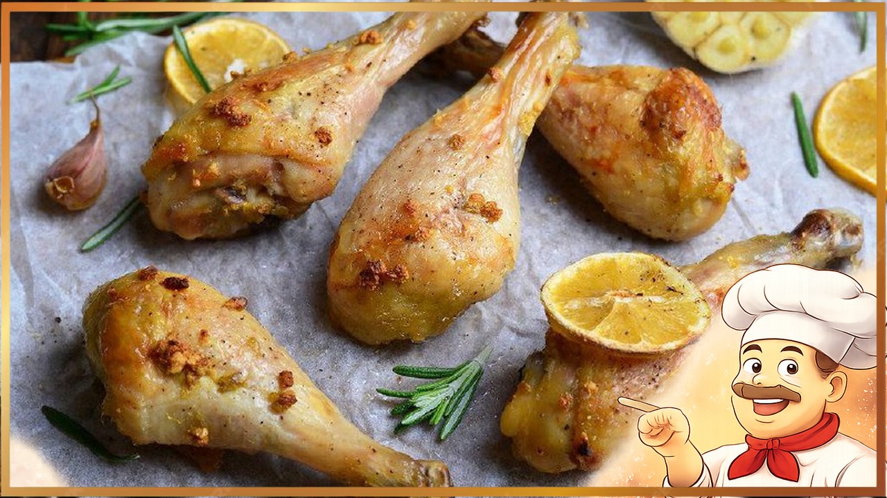 Куриные голени, запечённые с лимоном