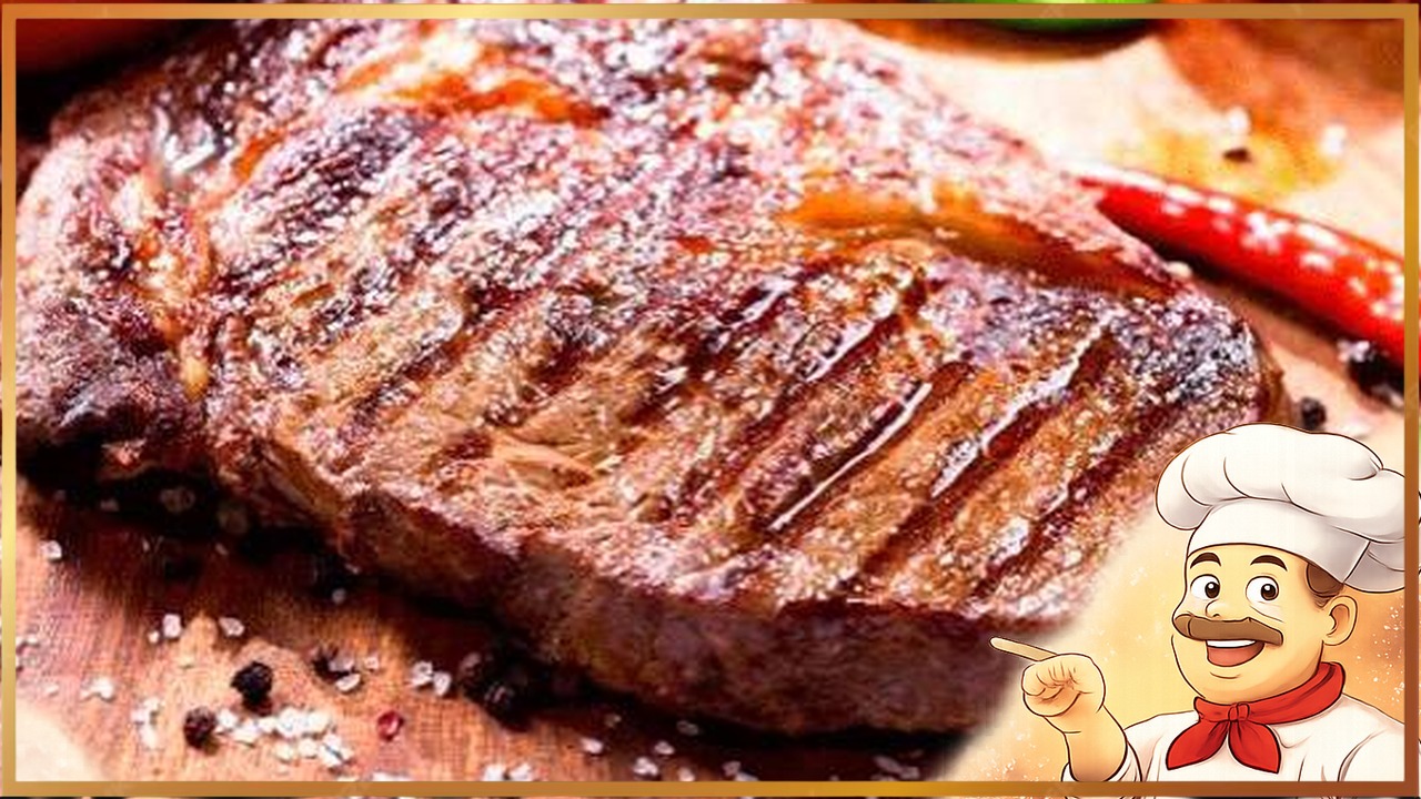 Сочный стейк с розмарином и чесноком