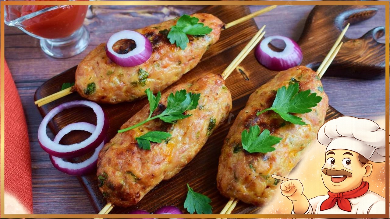 Люля-кебаб из курицы в духовке