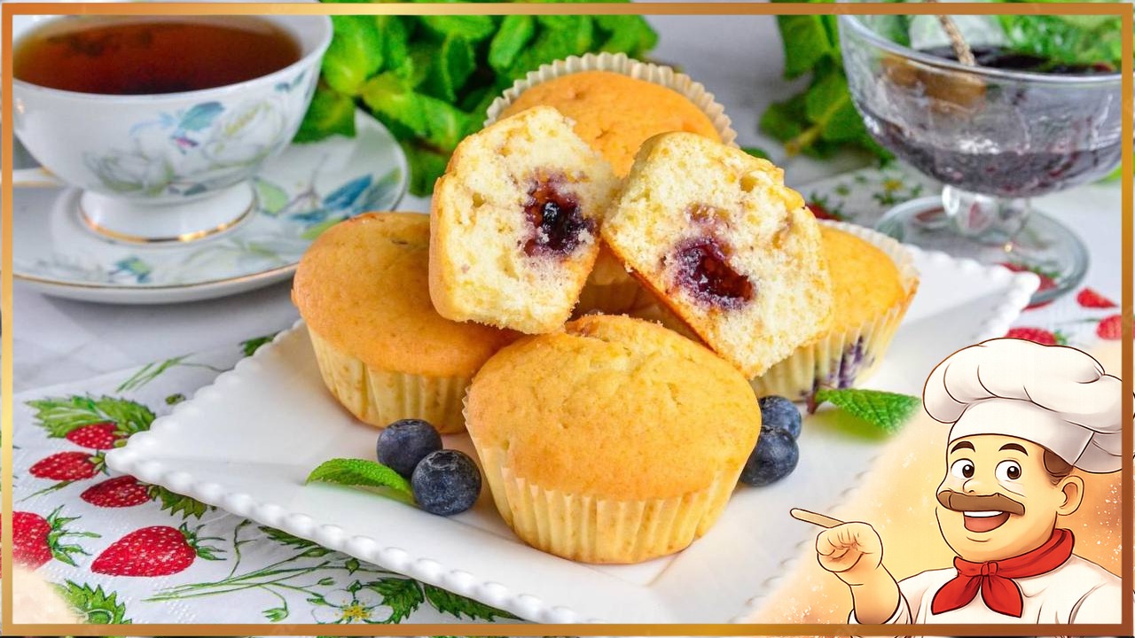 Кексы с вареньем