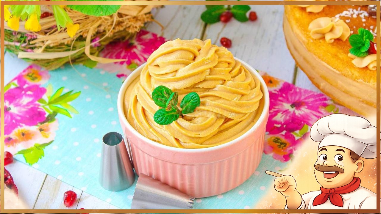 Сметанный крем с варёной сгущёнкой