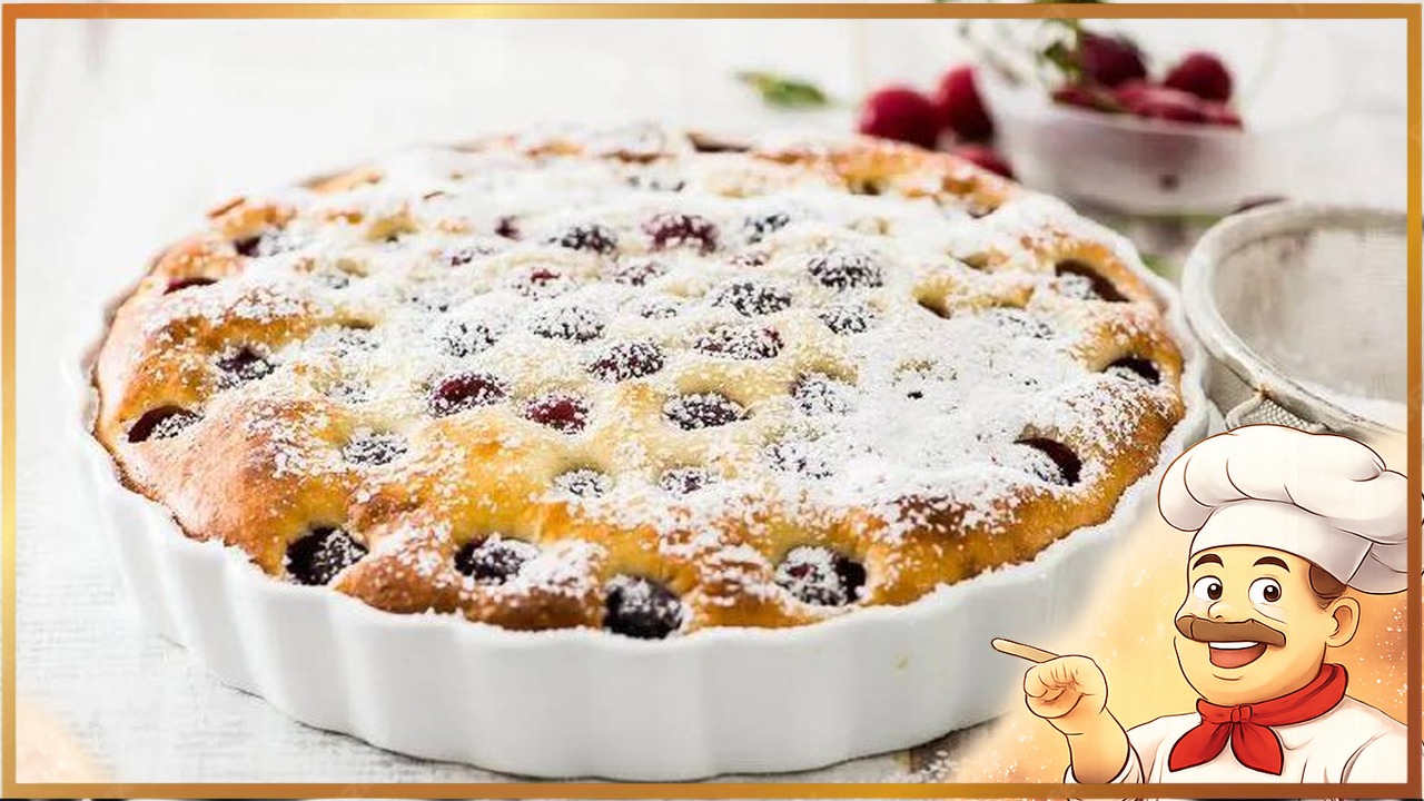 Классический клафути с вишней