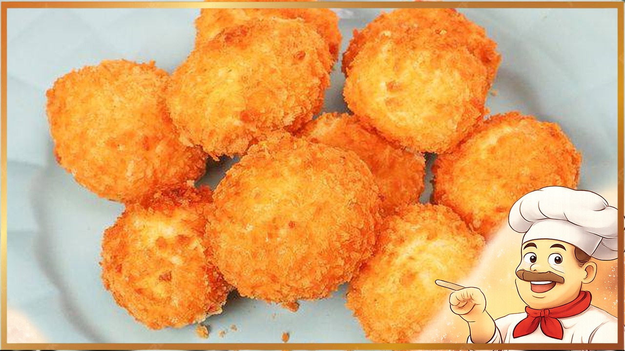 Сырные шарики из козьего сыра во фритюре