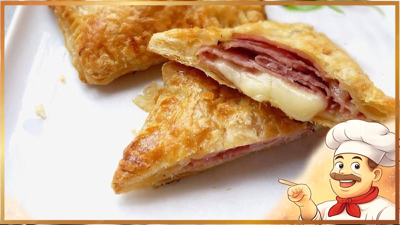 Слойки с ветчиной и сыром