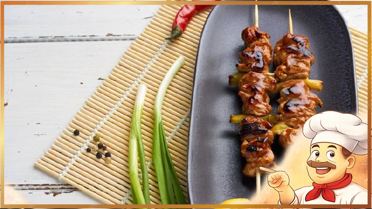 Шашлык из курицы в медовом маринаде