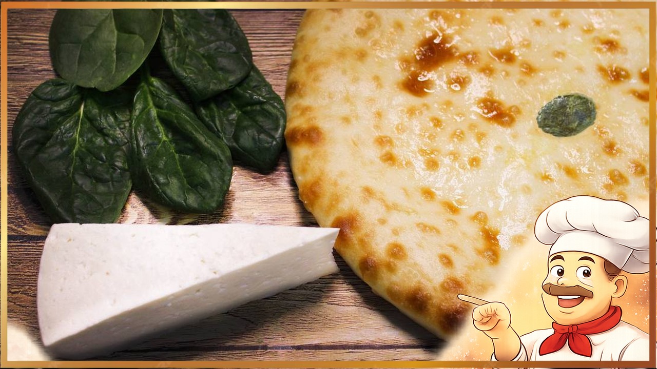 Осетинский пирог с сыром и шпинатом