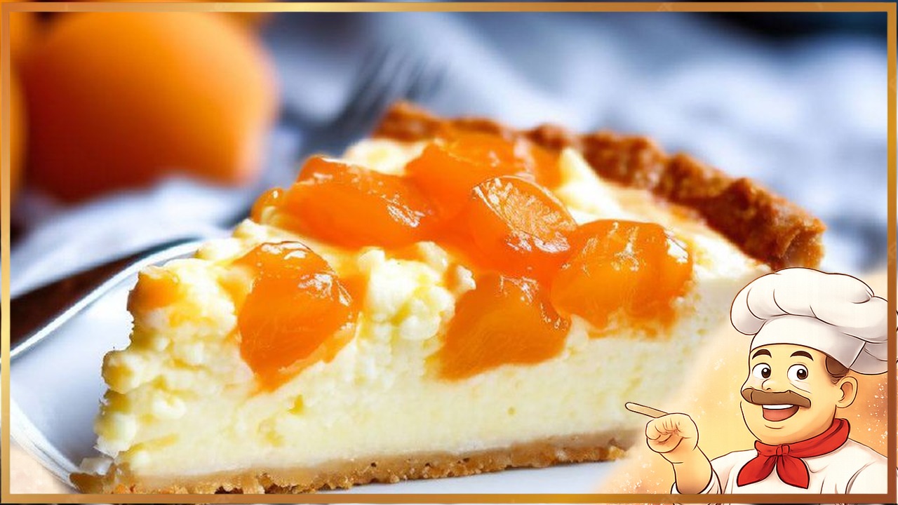 Творожный пирог с абрикосами